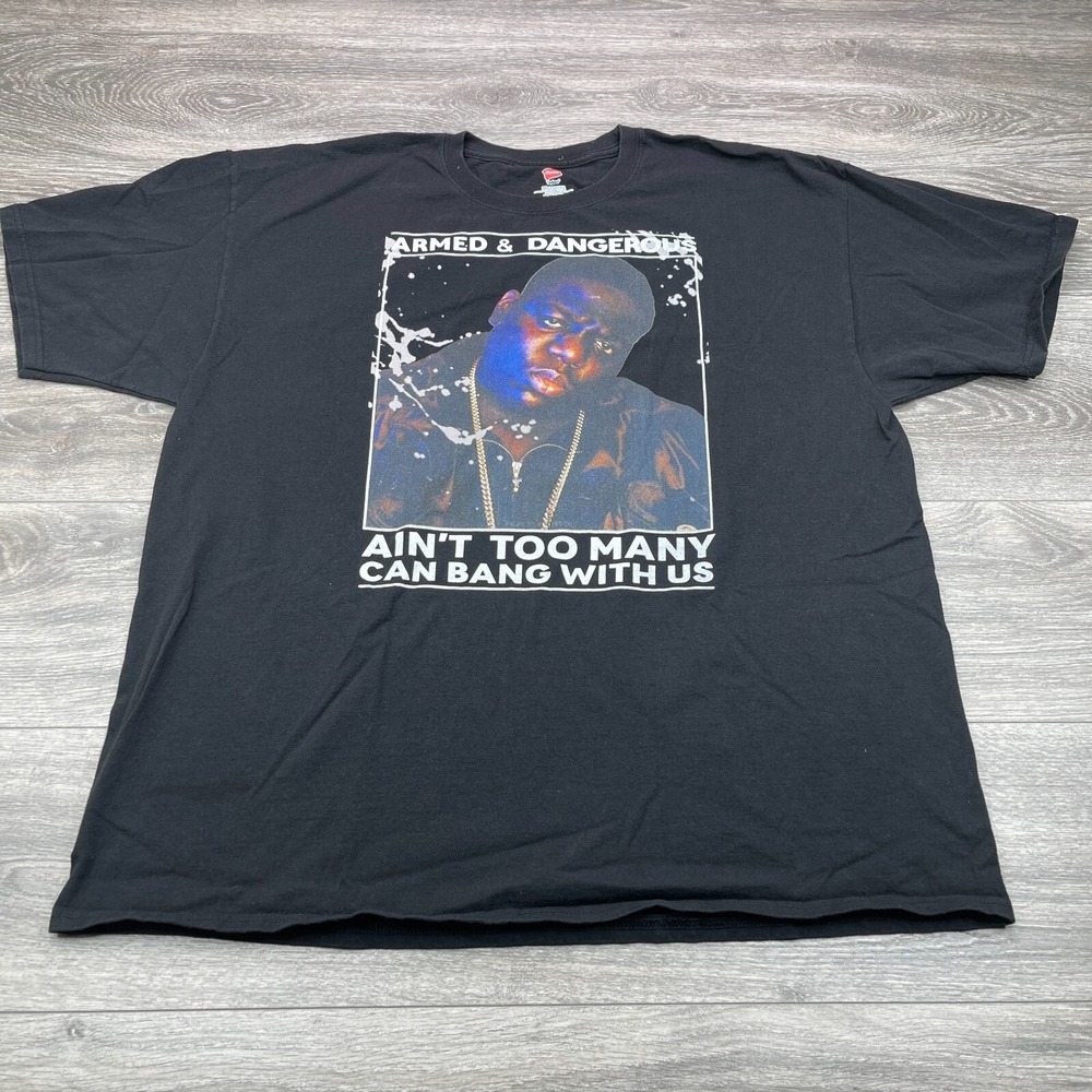 Biggie Smalls Shirt Mens XXL Black The Notorious B.I.G Hip Hop Rap Y2K Street